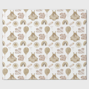Papier Cadeau Jumper bébé en Girafe sucrée, bonbons, bouteille