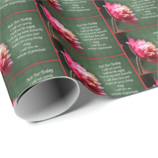 Papier Cadeau Just For Today Inspirational Reiki Floral   