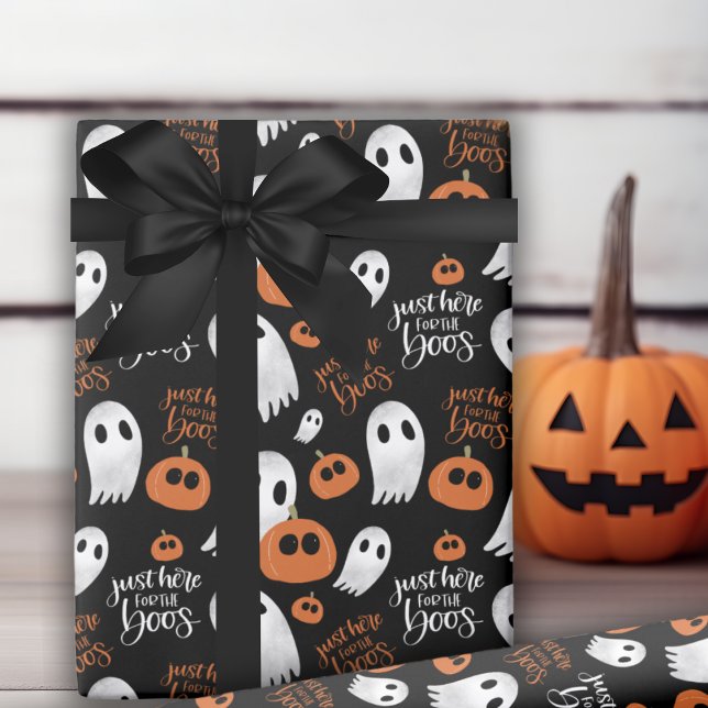 Papier Cadeau Juste Ici Pour La Cute Boos Et Festive Halloween (Just Here For The Boos Cute And Festive Halloween Wrapping Paper)