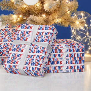 Papier Cadeau Juste Ici Pour Le Feu D'Artifice Drôle Pour Deux