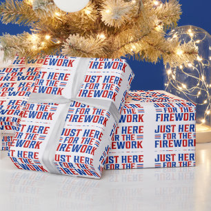 Papier Cadeau Juste Ici Pour Le Feu D'Artifice Drôle Pour Deux
