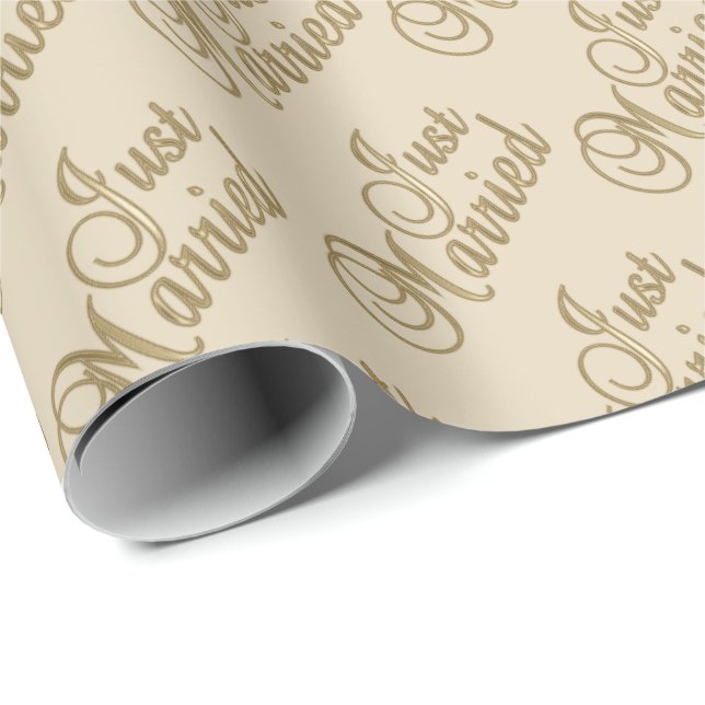 Papier Cadeau Juste marié (Coin rond)