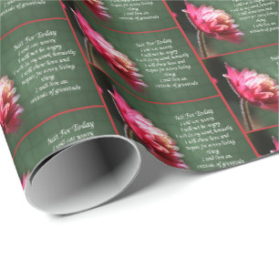Papier Cadeau Juste pour aujourd'hui Reiki Floral Inspirant