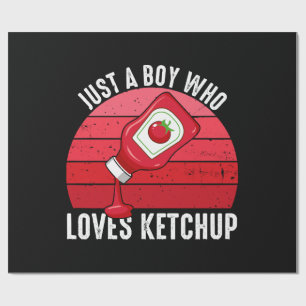Papier Cadeau Juste un garçon qui aime Ketchup