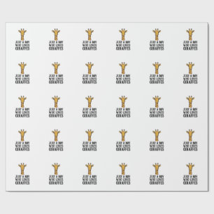 Papier Cadeau Juste un garçon qui aime les girafes T-shirt giraf