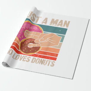 Papier Cadeau Juste un homme qui aime les donuts  2 dans le peti