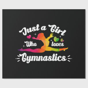 Papier Cadeau Juste une fille qui aime la gymnastique