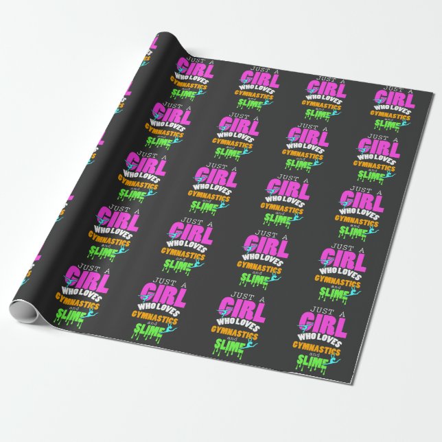 Papier Cadeau Juste une fille qui aime la gymnastique et la boue (Déroulé)