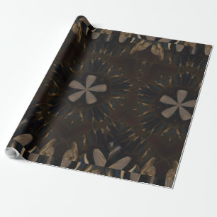 Papier Cadeau Kaleidoscope Design Art Brown foncé