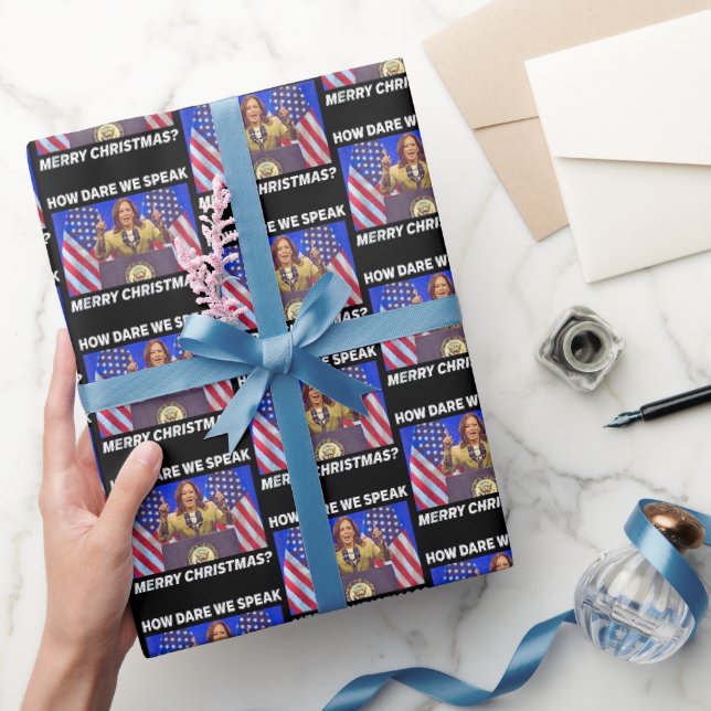 Papier Cadeau Kamala Harris Comment Osons-nous parler Joyeux Noë (Cadeaux)
