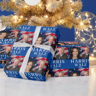 Papier Cadeau Kamala Harris Et Tim Walz 2024