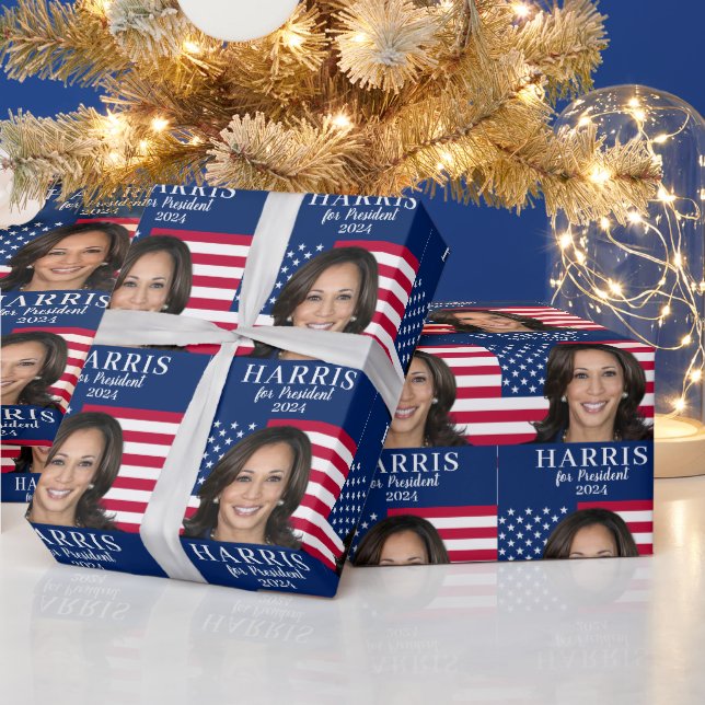 Papier Cadeau Kamala Harris Pour Président 2024 (Vacances)