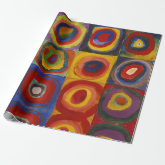 Papier Cadeau Kandinsky Farbstudie Quadrate Carrés colorés