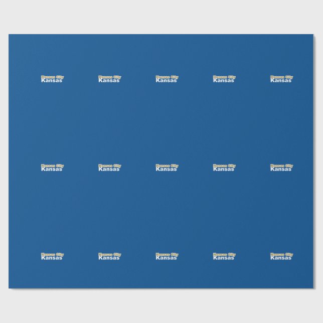 Papier Cadeau Kansas City, Kansas Enveloppement Papier (Plat)