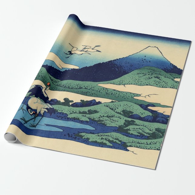 Papier Cadeau Katsushika Hokusai - Umegawa dans la province de S (Déroulé)