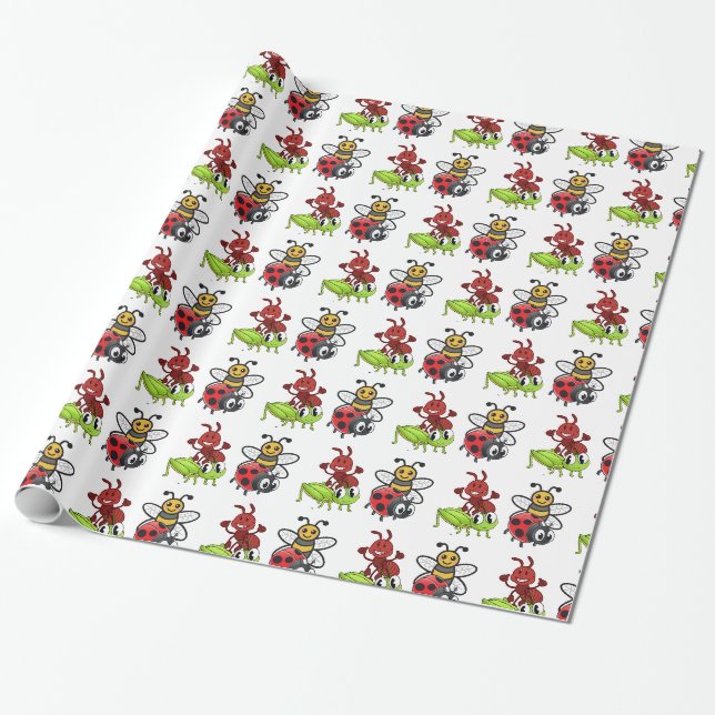 Papier Cadeau Kawaii insecte Thunder_Cove (Déroulé)