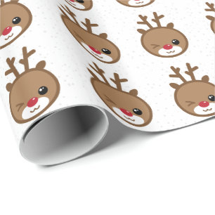 Papier Cadeau Kawaii l'enveloppe de cadeau rouge de Noël de