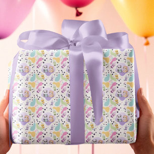 Papier Cadeau Kawaii Panda & Tiger Bubble Tea Anniversaire de en