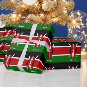 Papier Cadeau Kenyan Flag & Kenya donne des cadeaux Afrique /fan