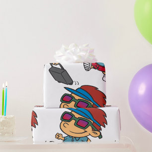 Papier Cadeau Kid Traveling Wrapping