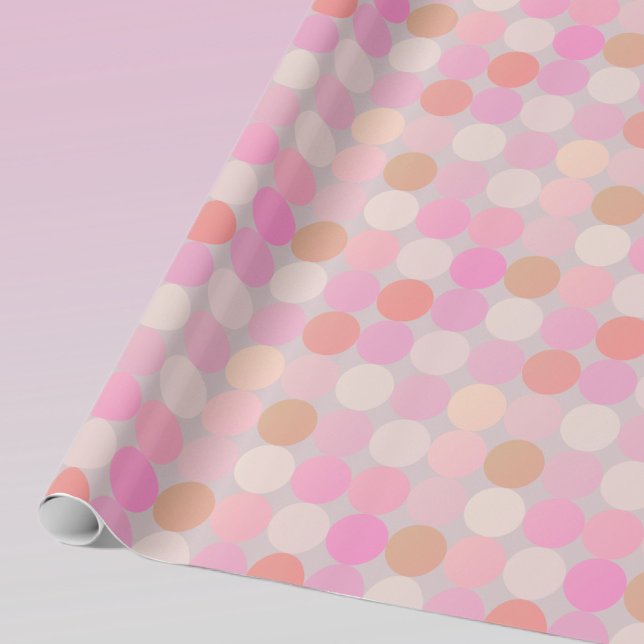 Papier Cadeau Kinda Modern, Kinda Retro Tons De Cercles Roses (Créateur téléchargé)