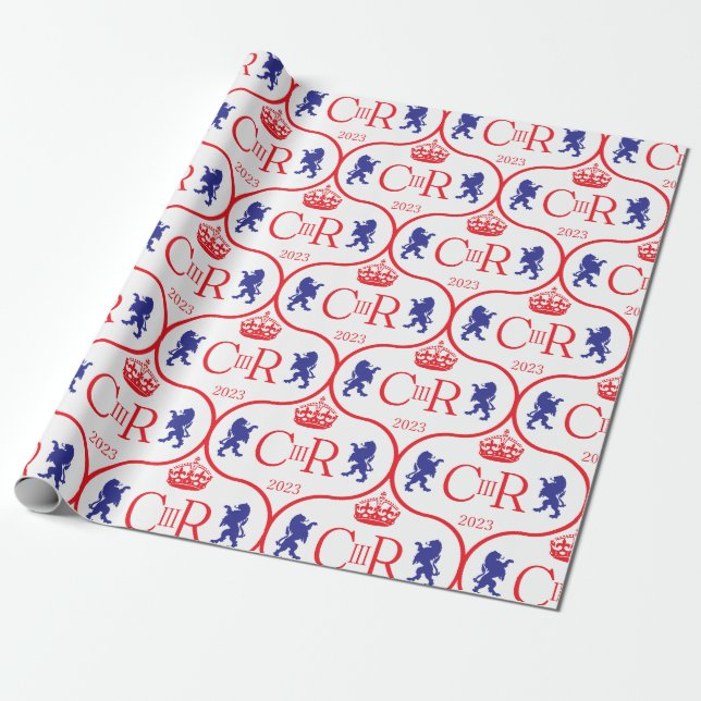 Papier Cadeau King Charles CIIIR Coronation 2023 Royaume-Uni (Déroulé)