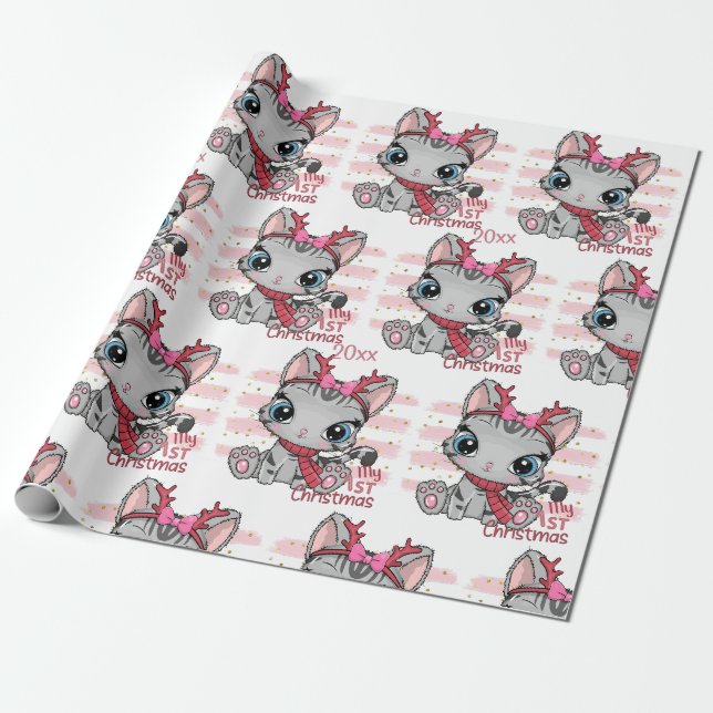 Papier Cadeau Kitten, Mon premier papier d'enveloppement de Noël (Déroulé)