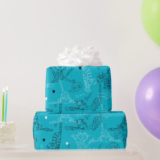 Papier Cadeau Kitty Kat Antics (Cadeaux de fête)