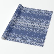 Knit bleu et blanc de chandail d'hiver