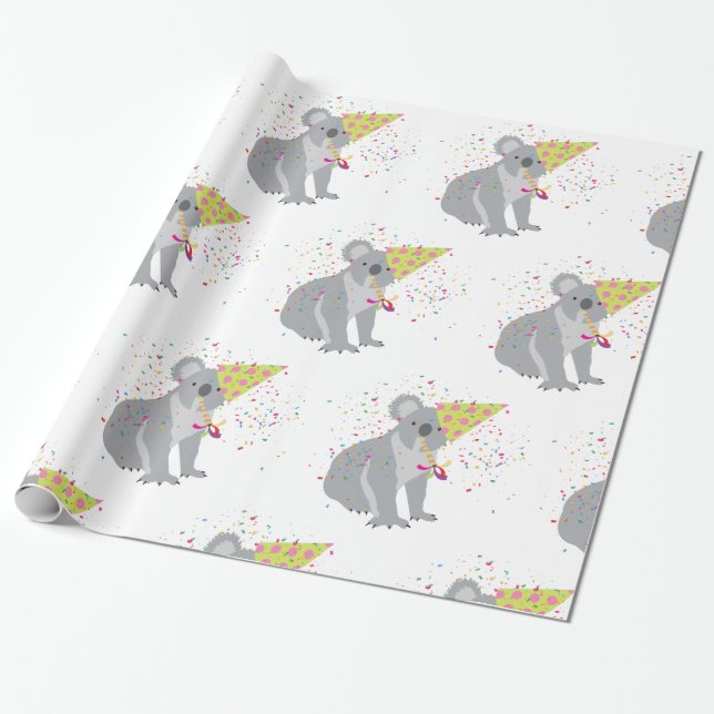 Papier Cadeau Koala - Animaux ayant une fête (Déroulé)