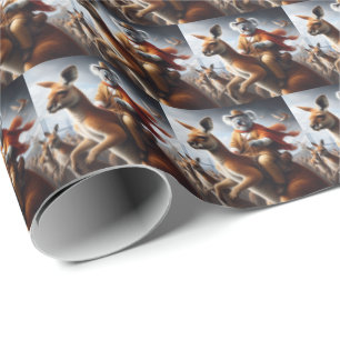 Papier Cadeau Koala Kangaroo Rider