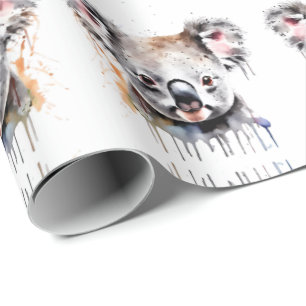 Papier Cadeau Koala Wildlife & Nature Water Color Set