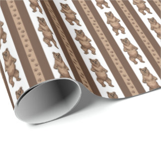 Papier Cadeau Kodiak Bear Stripe