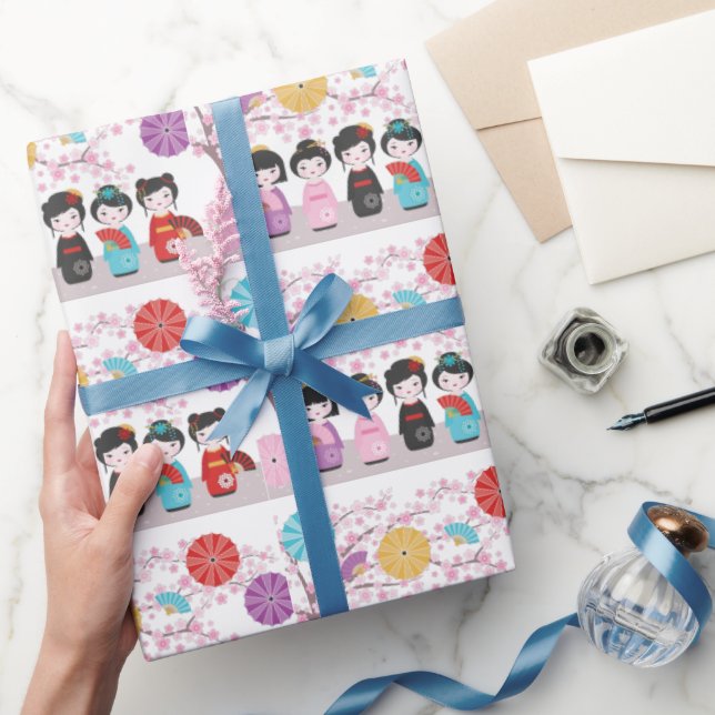 Papier Cadeau Kokeshi Dolls (Cadeaux)
