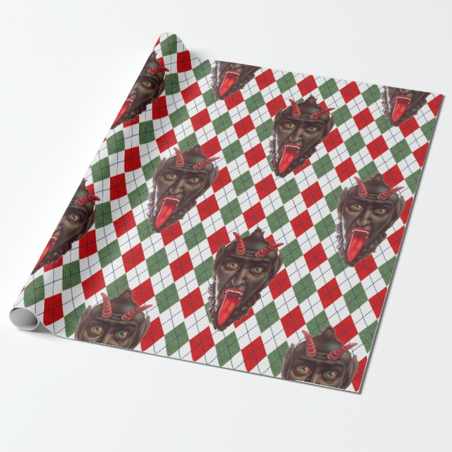 Papier Cadeau krampus de Noël (Déroulé)