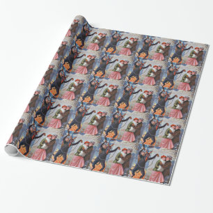 Papier Cadeau Krampus Punissant les mauvais adultes