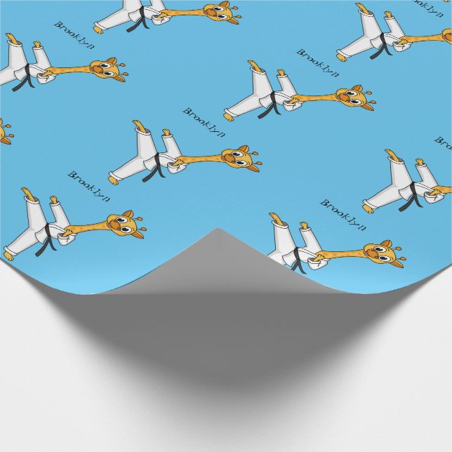 Papier Cadeau Kung Fu giraffe (Coin)