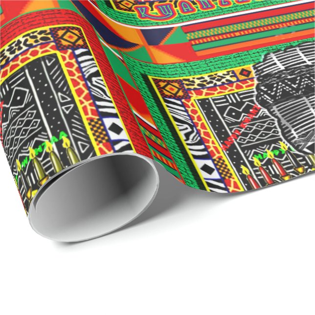 Papier Cadeau Kwanzaa (Coin rond)