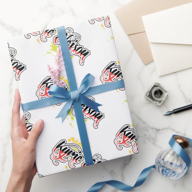 Papier Cadeau Kyrie Eleison Expression religieuse Texte stylisé (Cadeaux)