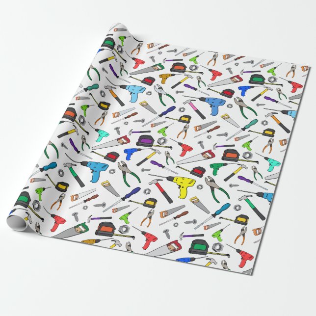 Papier Cadeau La bande dessinée d'amusement usine le motif (Déroulé)