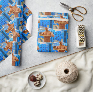 Papier Cadeau La chemise de SlipperyJoe homme musclé abdos poitr