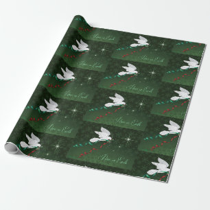 Papier Cadeau La Colombe Blanche Propage La Paix Sur Terre