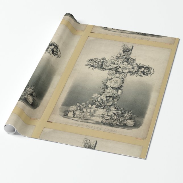 Papier Cadeau La croix de Pâques par Ives 1869 (Déroulé)
