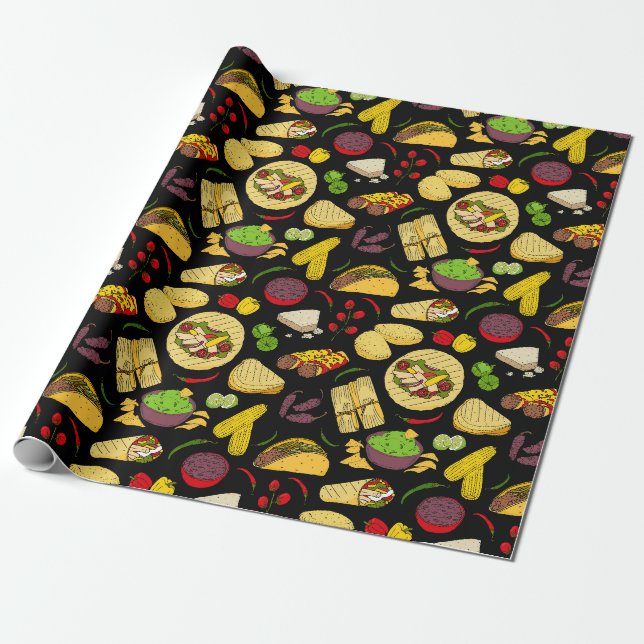 Papier Cadeau La cuisine mexicaine (Déroulé)
