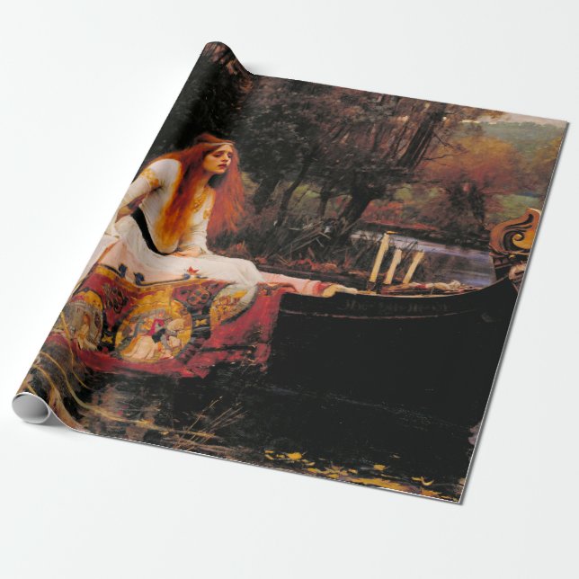 Papier Cadeau La Dame de Shalott John William Waterhouse (Déroulé)