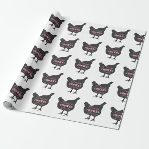 Papier Cadeau La dame folle du poulet