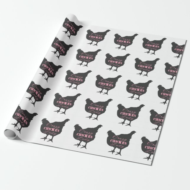 Papier Cadeau La dame folle du poulet (Déroulé)