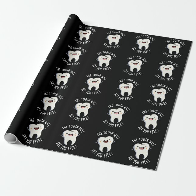 Papier Cadeau La Dent Vous Donnera Gratuitement Un Jeu Dentaire  (Déroulé)
