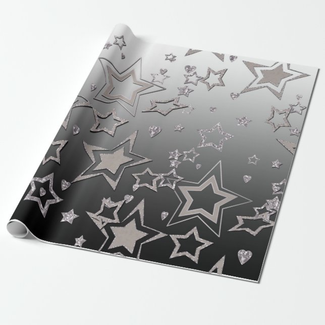 Papier Cadeau La fête de Noël gradient paitter shine congras st (Déroulé)