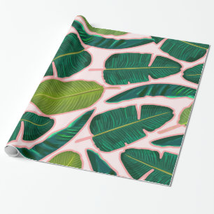 Papier Cadeau La feuille de banane rougissent